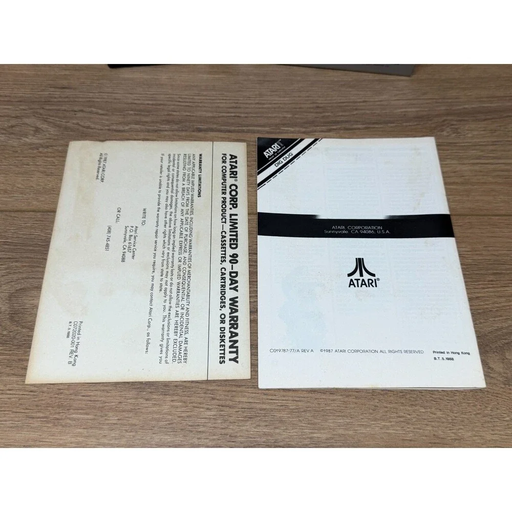 Dig Dug (Atari 2600, 1983) Complete CIB w/ Manual, Warranty Card & Original Box